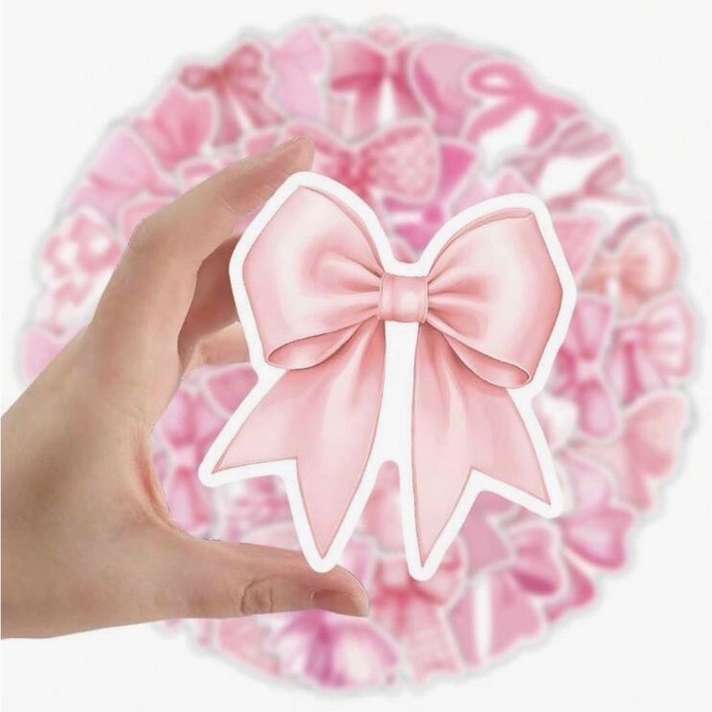 103 Pink Bow Sticker Set - Picture 3 of 4